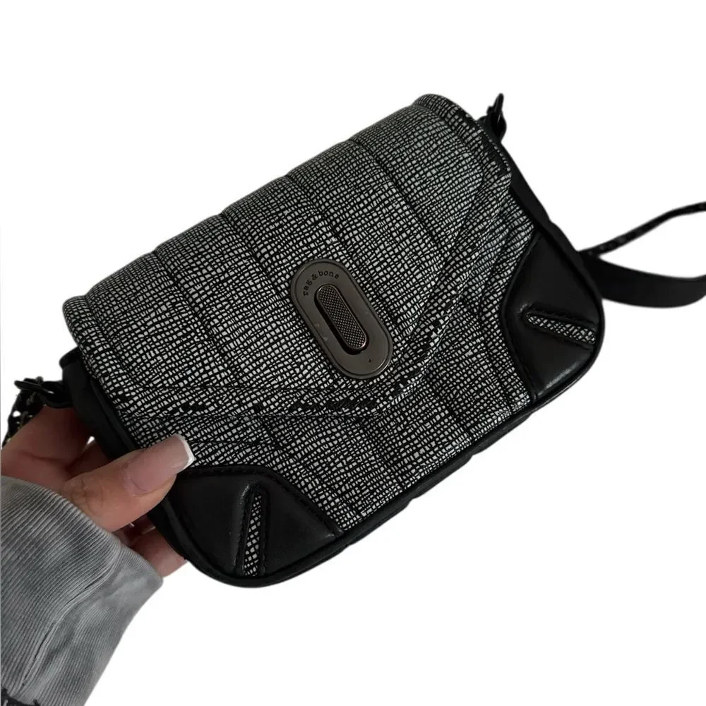 Rag & Bone mini Black and Gray Crossbody Bag with Elegant Design